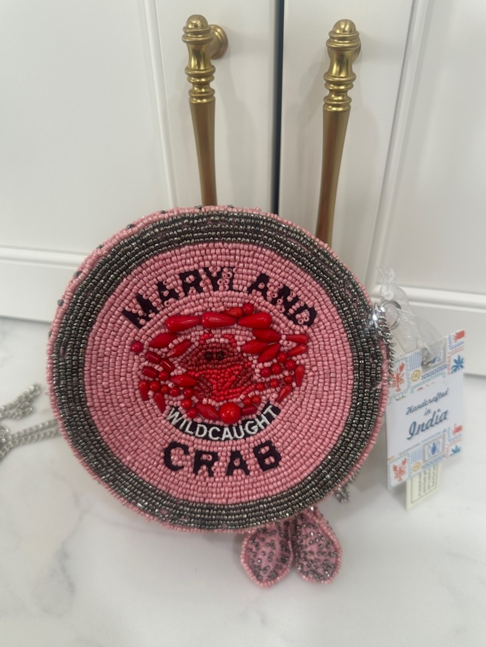 Made in India viral Maryland crab beaded bag